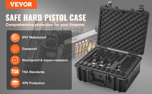 VEVOR Pistolenkoffer | Abschließbar für 5 Kurzwaffen