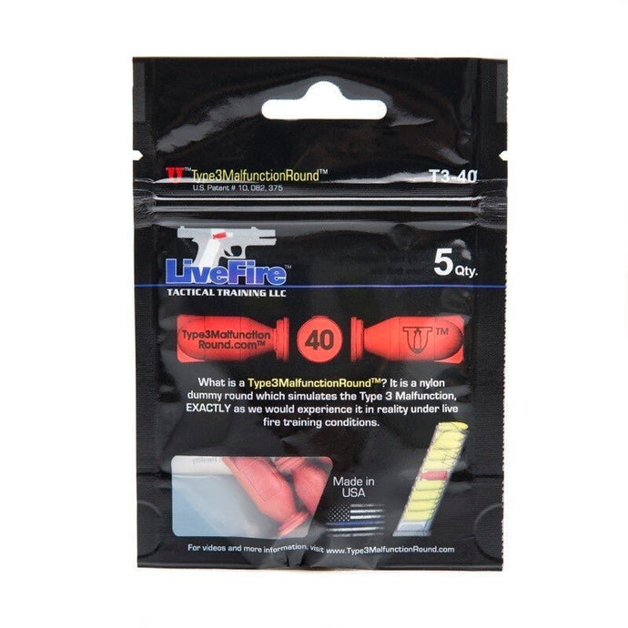 LiveFire Tactical Training | .40 S&W Type3MalfunctionRound - 5er Pack - MantisX.at