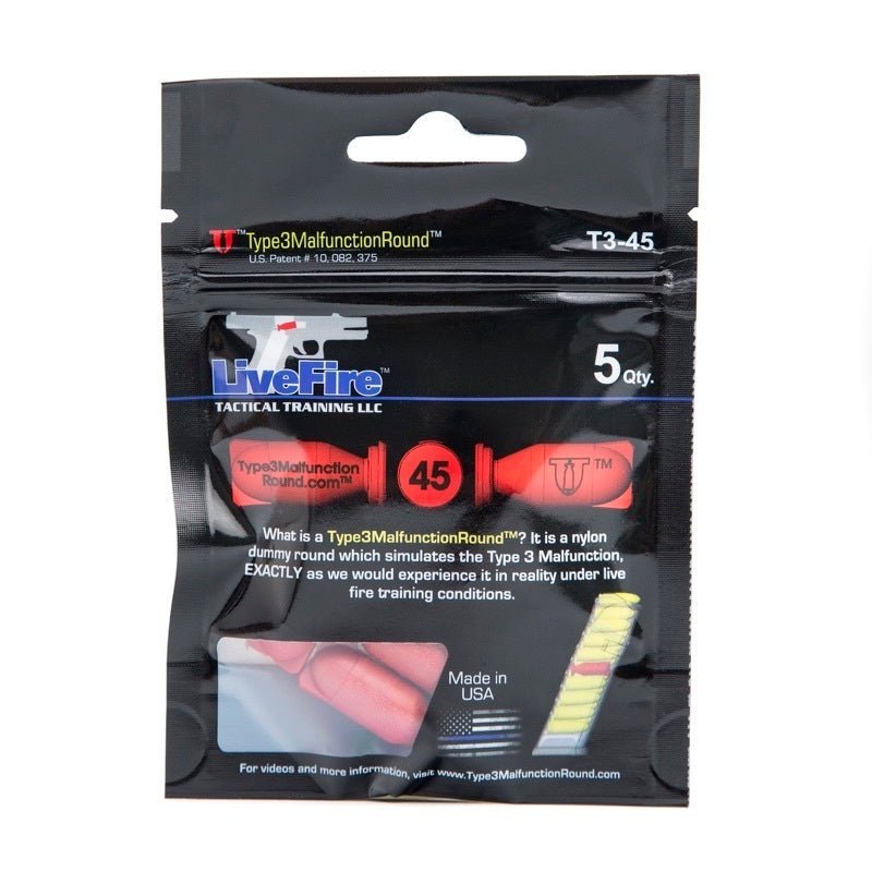 LiveFire Tactical Training | .45 ACP Type3MalfunctionRound - 5er Pack - MantisX.at
